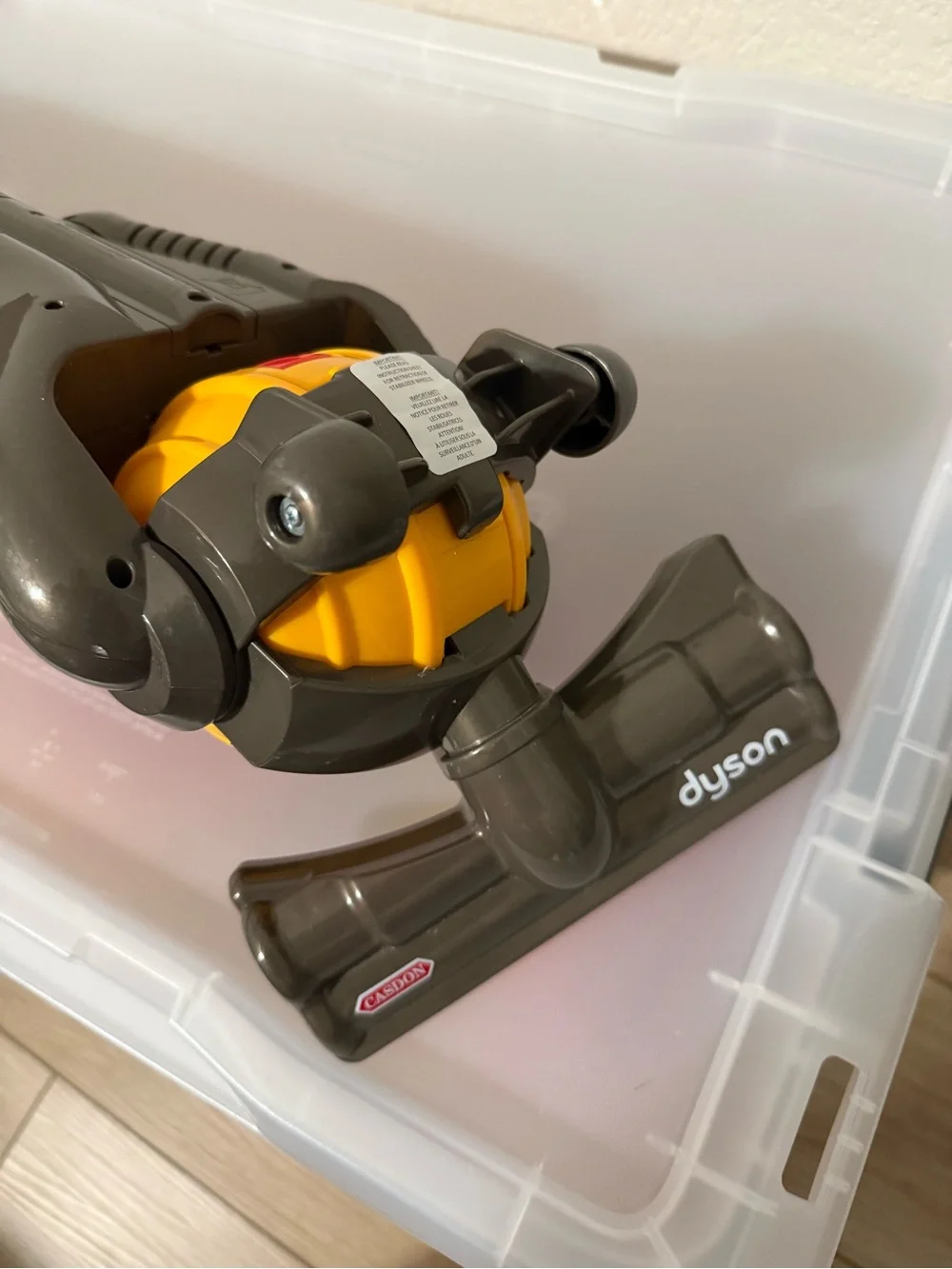 Casdon Dyson Yellow & Gray Upright Kids Toy Working Vacuum Cleaner